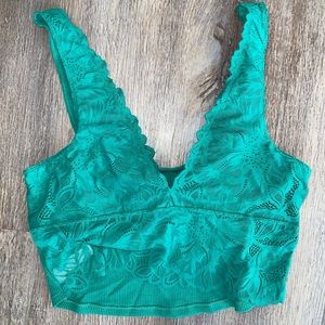 Green aerie bralette/crop